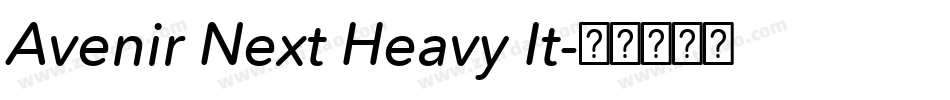 Avenir Next Heavy It字体转换